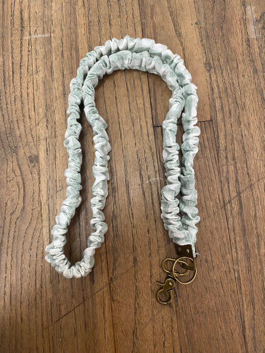 Madalynn Sage Gingham Lanyard