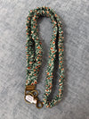 Madalynn Green Floral Scrunchie Lanyard