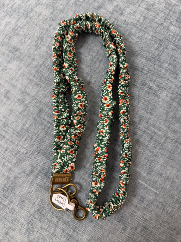 Madalynn Green Floral Scrunchie Lanyard