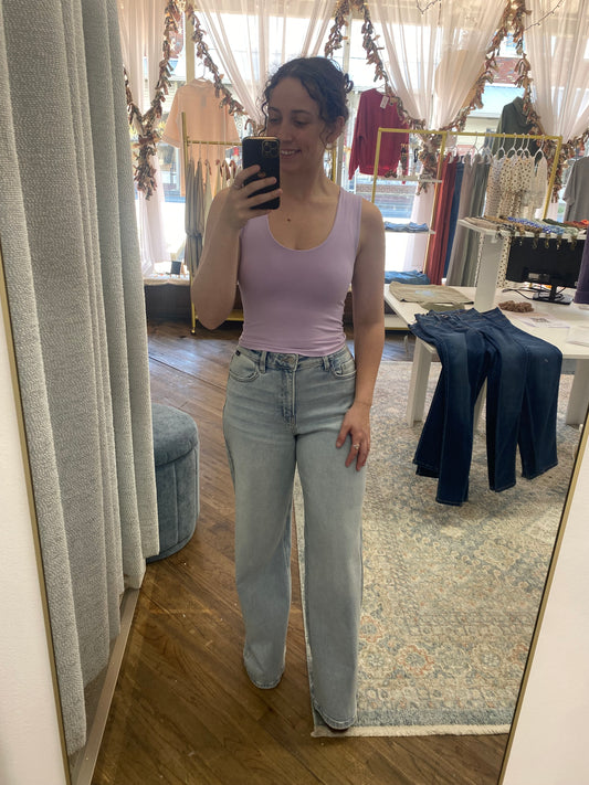 Anna Double Layered Tank Top - Hyacinth