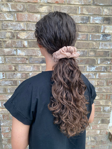 Marla Jumbo Scrunchie - Light Tan