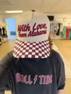With Love From Alabama 3D Embroidered Checkered Brim Trucker Hat