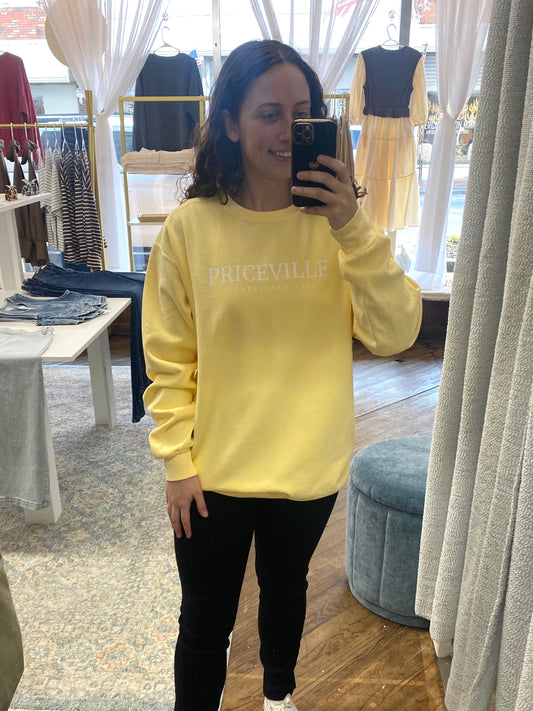 Priceville Established Sweatshirt- Butter