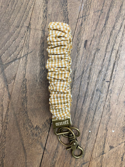 Mustard Gingham Keychain