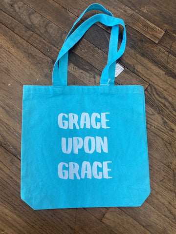 Grace Upon Grace Tote - Sky Blue