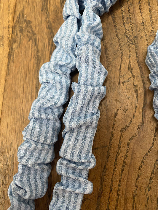 Madalynn Blue Striped Lanyard