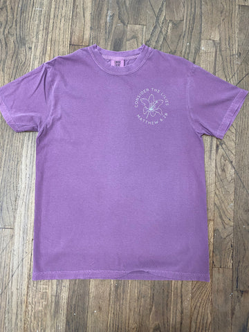 Consider the Lilies Tee - Berry