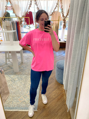 Priceville Tee - Neon Pink