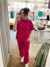 Dalys Casual Comfort Top - Plum Pink
