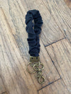 Black Luxe Scrunchie Keychain
