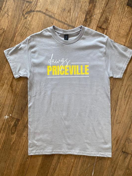 Priceville Dawgs Tee - Gravel