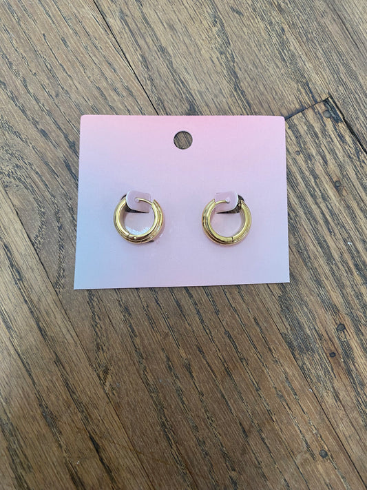 Jo Ridged Hoops - Gold
