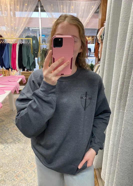 The Lord is My Shield Sweatshirt - Dark Heather