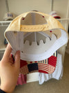 ONE NATION UNDER GOD Embroidered Patchwork Brim Trucker Hat