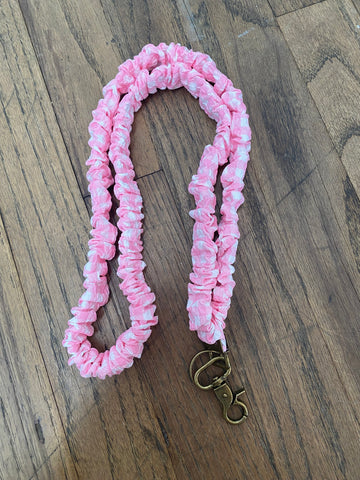 Madalynn Pink Gingham Lanyard