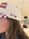 With Love From Alabama 3D Embroidered Checkered Brim Trucker Hat
