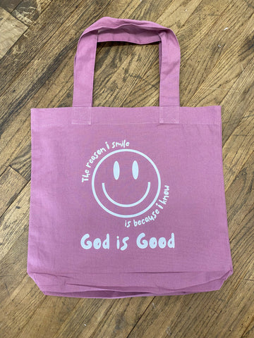 The Reason I Smile Tote Bag - Purple