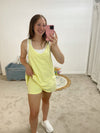 Skylar Washed Romper Dress - Yellow