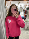 With All Your Heart Sweatshirt - Heliconia