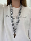 Madalynn Grey Checkered Lanyard