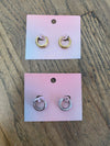 Jo Ridged Hoops - Silver