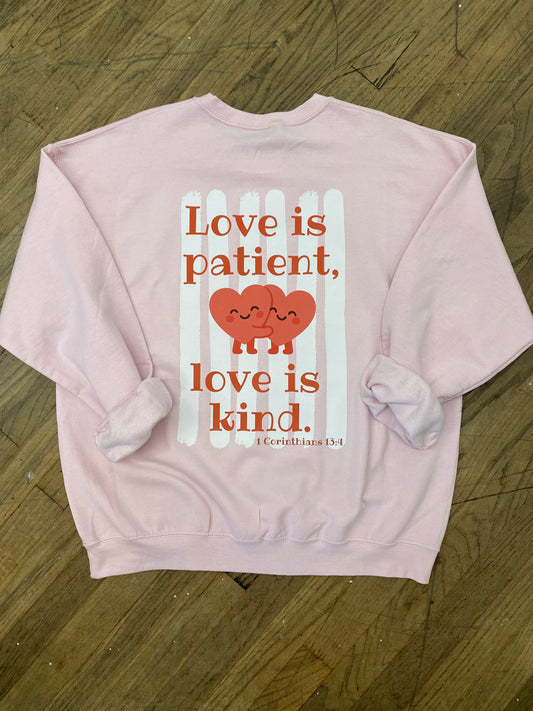 Love is Sweatshirt - Light Pink