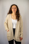 Amanda Waffle Knit Cardigan - Natural