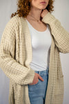 Amanda Waffle Knit Cardigan - Natural