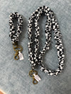 Madalynn Black Checkerboard Scrunchie Lanyard