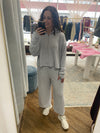 Cole Rib Knit Half Zip Pullover - Heather Grey