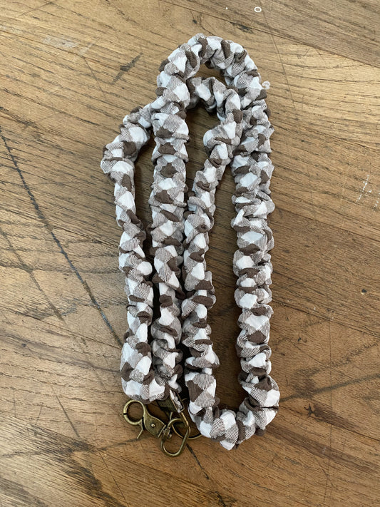 Madalynn Brown Checkered Lanyard