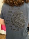 Lion of Judah Boxy Tee - Vintage Navy
