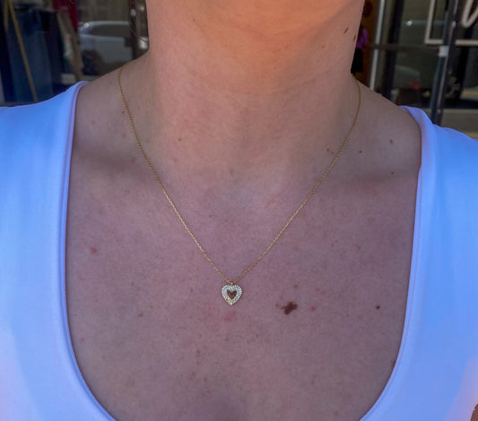 Molly Mini Heart Necklace - Gold