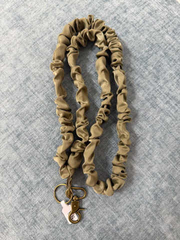 Madalynn Satin Scrunchie Lanyard - Olive Green