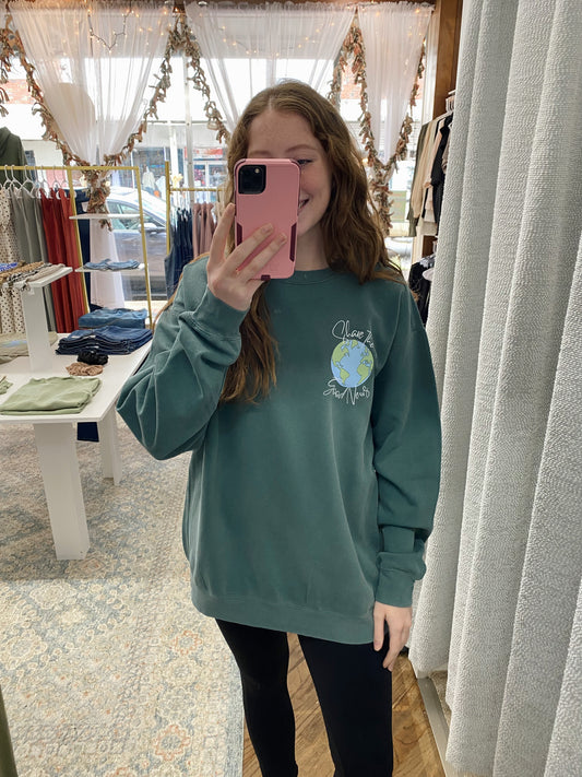 Share the Good News Sweatshirt - Blue Spruce