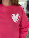 With All Your Heart Sweatshirt - Heliconia