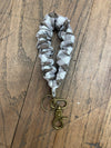 Brown Checkered Keychain