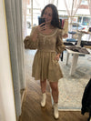 Cassie Sweater Mix Mini Dress - Tan