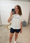 USA! Boxy Tee - White