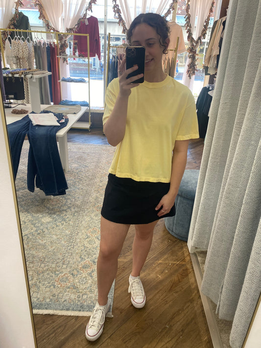 Bulldogs Boxy Tee - Butter Yellow