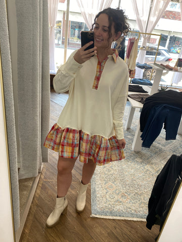 Emily Plaid Contrast Mini Dress