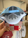 USA Embroidered Denim Trucker Hat - Off White
