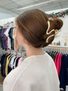 Bethany Wavy Claw Clip - Gold