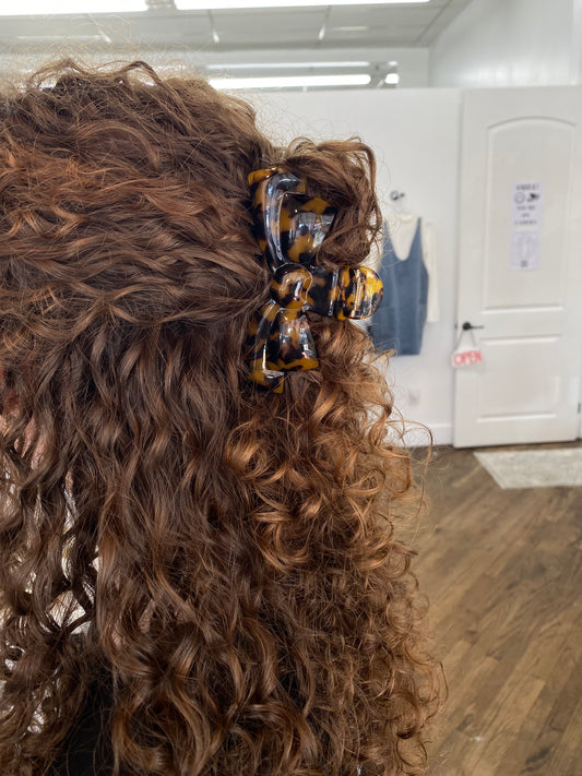 Freya Bow Claw Clip - Tortoise