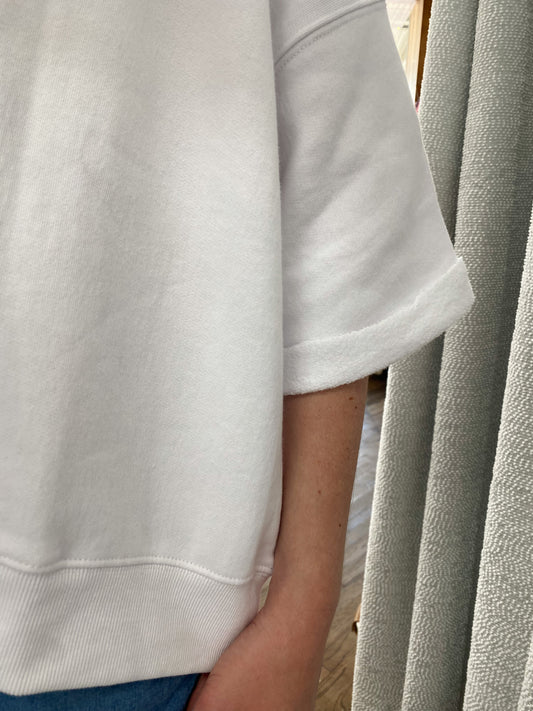 Kendra Drop Shoulder Top - White