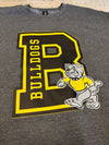 "B" Bulldog Mascot Sweatshirt - Fan Charcoal Heather