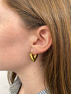 Harper Heart Hoop Earrings - Gold