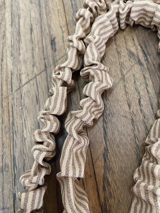 Madalynn Coffee Striped Lanyard - Brown