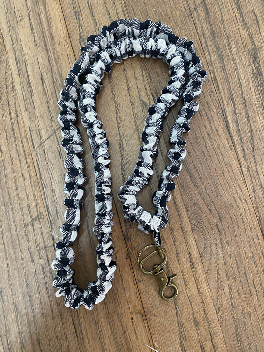 Madalynn Buffalo Lanyard - Black and White