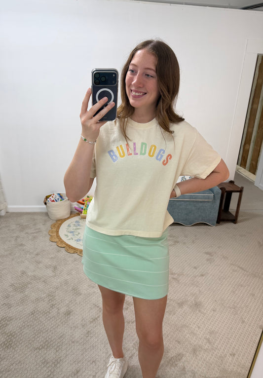 Rainbow Bulldogs Boxy Tee - Ivory